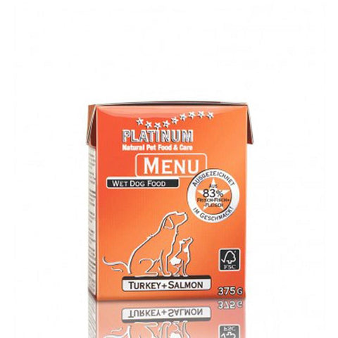 Platinum Menu Turkey & Salmon 375 Gr